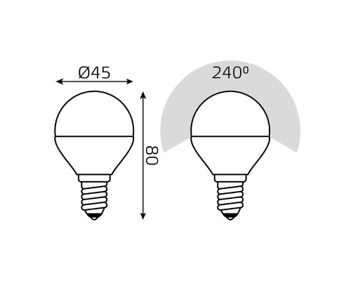 Лампа светодиодная диммируемая Gauss E14 7W 3000K матовая 105101107-D