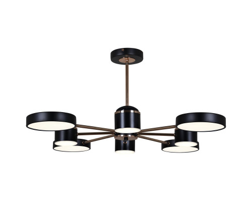 Потолочная светодиодная люстра Reluce 13289-4.3-08 Чёрный+Золотой хром