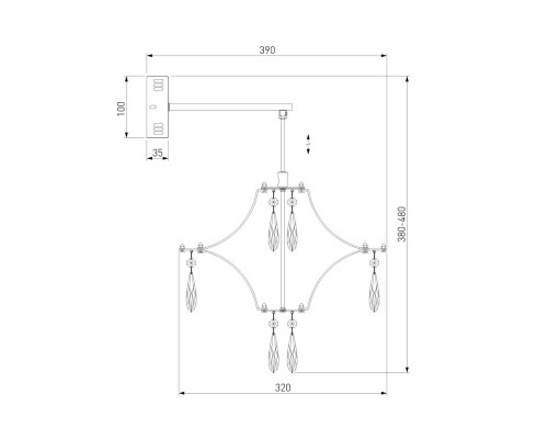 Настенный светодиодный светильник Bogates Tense 442/1 Настенный светодиодный светильник Bogates Tense 442/1