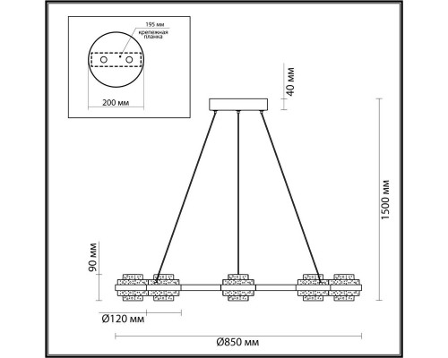 Подвесная люстра Odeon Light KLOT 5031/50L Подвесная люстра Odeon Light KLOT 5031/50L
