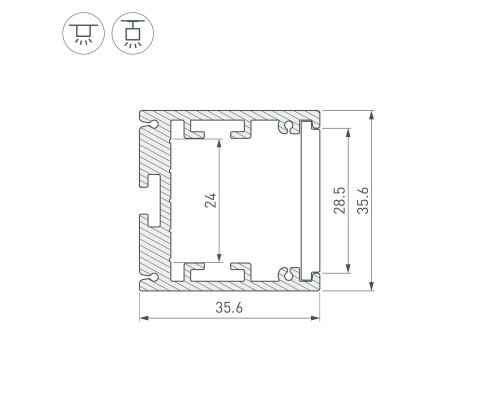 Профиль с рассеивателем Arlight SL-ARC-3535-D320-N90 Black 032677 Профиль с рассеивателем Arlight SL-ARC-3535-D320-N90 Black 032677