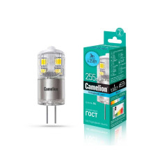 Лампа светодиодная Camelion G4 3W 4500K LED3-G4-JD-NF/845/G4 13863