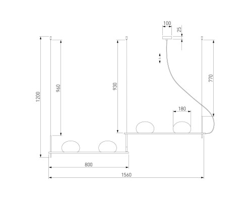 Подвесной светильник Eurosvet Stair 70145/4 белый Подвесной светильник Eurosvet Stair 70145/4 белый