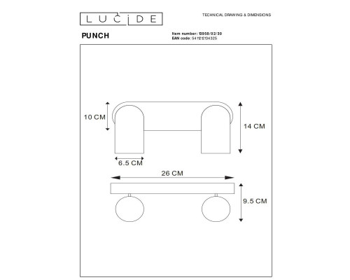 Спот Lucide Punch 13958/02/30 Спот Lucide Punch 13958/02/30
