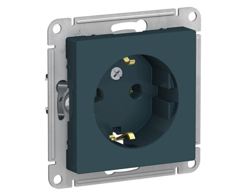 Розетка 2К+З Systeme Electric AtlasDesign 16A 250V изумруд ATN000843