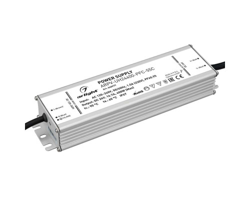 Блок питания Arlight ARPV-UH24400-PFC-55C 24V 400W IP67 16,7A 040977 Блок питания Arlight ARPV-UH24400-PFC-55C 24V 400W IP67 16,7A 040977