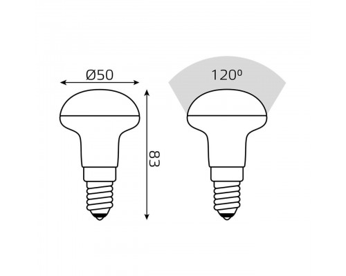 Лампа светодиодная Gauss E14 6W 3000K матовая 63116