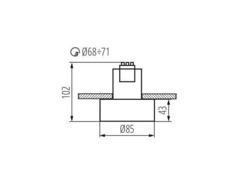 Точечный светильник Kanlux MINI RITI GU10 B/B 27578