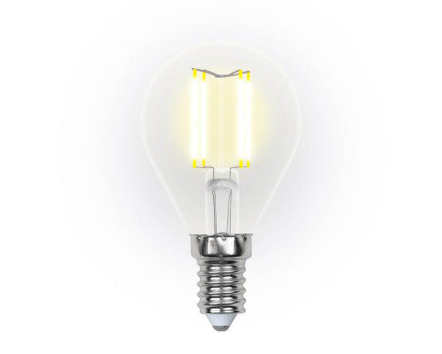 Лампа светодиодная филаментная Uniel E14 5W 3000K LED-G45-5W/WW/E14/CL/DIM GLA01TR UL-00002866
