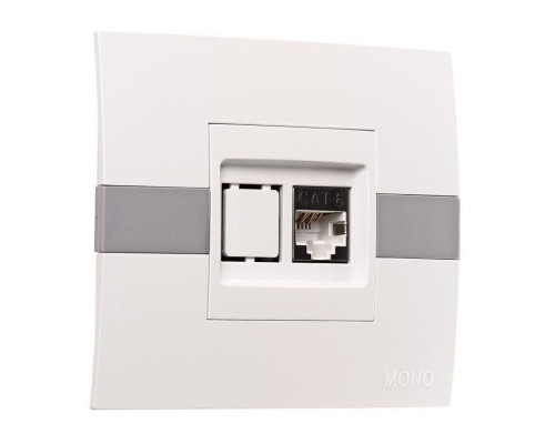 Розетка компьютерная RJ45 Mono Electric Eсо 6 кат белый 101-010104-125 Розетка компьютерная RJ45 Mono Electric Eсо 6 кат белый 101-010104-125