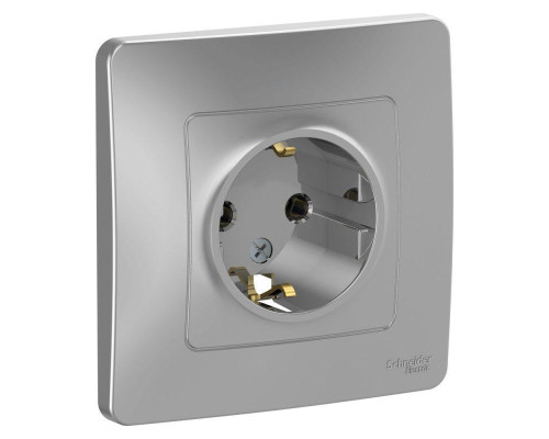 Розетка 2К+З Systeme Electric Blanca 16A 250V алюминий BLNRS001013 Розетка 2К+З Systeme Electric Blanca 16A 250V алюминий BLNRS001013