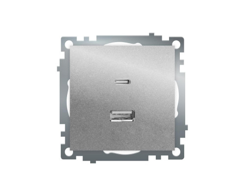 Розетка 2-местная USB + type C (механизм)), STEKKER GLS10-7116-03 , 250B, 3А, max 20W, серия Катрин, серебро 50054 Розетка 2-местная USB + type C (механизм)), STEKKER GLS10-7116-03 , 250B, 3А, max 20W, серия Катрин, серебро 50054