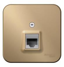 Розетка компьютерная RJ45 Systeme Electric Blanca 5e кат UTP титан BLNIA045004