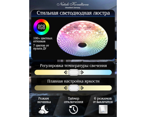 Потолочный светодиодный светильник Natali Kovaltseva Led Lamps 81071