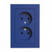 Розетка двойная 2К Systeme Electric AtlasDesign 16A 250V аквамарин ATN001120