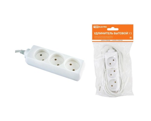 Удлинитель TDM Electric У3 3гн 1,5м б/з SQ1303-0200 Удлинитель TDM Electric У3 3гн 1,5м б/з SQ1303-0200