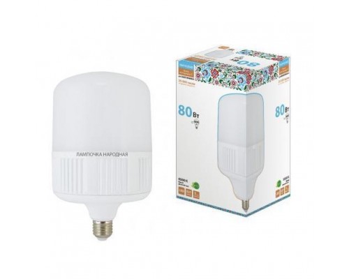 Лампа светодиодная TDM Electric Народная E27 80W 6500K матовая SQ0340-1651 Лампа светодиодная TDM Electric Народная E27 80W 6500K матовая SQ0340-1651