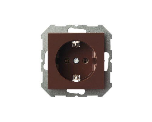 Розетка 2P+E Liregus Epsilon коричневый 28-136
