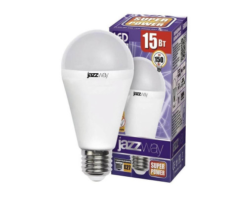 Лампа светодиодная Jazzway E27 15W 5000K матовая 2853035 Лампа светодиодная Jazzway E27 15W 5000K матовая 2853035