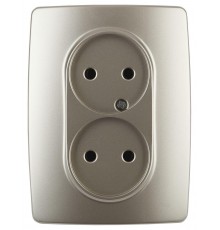 Розетка ЭРА 12 2x2P 16A 250V 12-2107-04 Б0031241