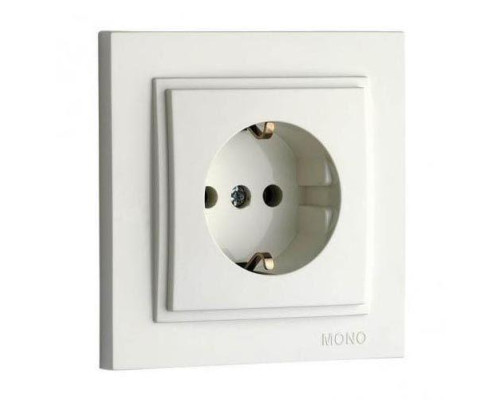 Розетка 2К+З Mono Electric Despina 16A 250V винтовое подключение жемчуг 102-252521-117 Розетка 2К+З Mono Electric Despina 16A 250V винтовое подключение жемчуг 102-252521-117