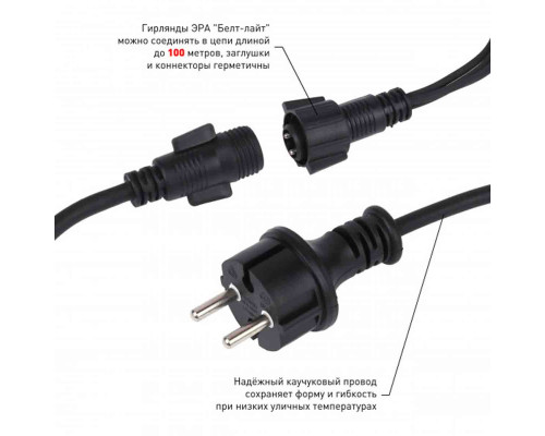 Уличная светодиодная гирлянда ЭРА Белт Лайт 220V теплый свет ERABL-WS5 Б0047952 Уличная светодиодная гирлянда ЭРА Белт Лайт 220V теплый свет ERABL-WS5 Б0047952