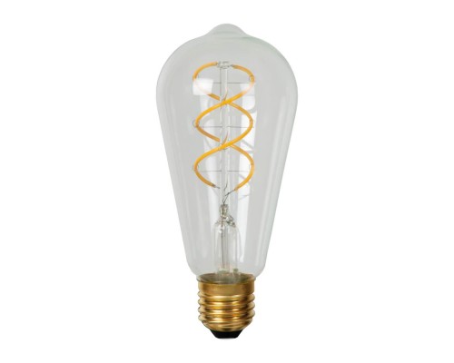 Лампа светодиодная диммируемая Lucide E27 4,9W 2700K прозрачная 49034/05/60