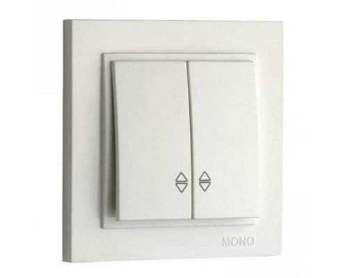 Выключатель Mono Electric Despina двухклавишный проходной белый 102-190023-111 Выключатель Mono Electric Despina двухклавишный проходной белый 102-190023-111