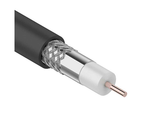 Кабель коаксиальный RG-6U, 75Ом, CCS/Al/Al, 64%, 305м, OUTDOOR, черный REXANT 01-2204 Кабель коаксиальный RG-6U, 75Ом, CCS/Al/Al, 64%, 305м, OUTDOOR, черный REXANT 01-2204