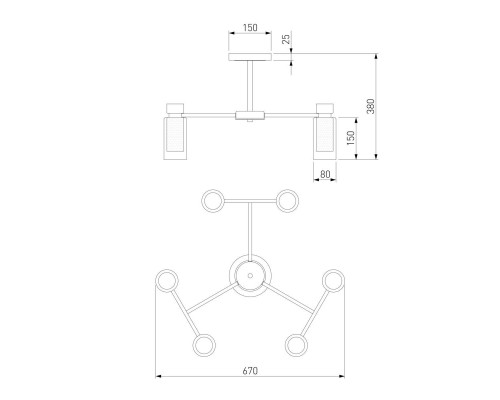 Потолочная люстра Eurosvet Amado 70115/6 белый Потолочная люстра Eurosvet Amado 70115/6 белый