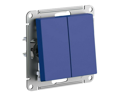Переключатель двухклавишный Systeme Electric AtlasDesign 10A 250V аквамарин ATN001165 Переключатель двухклавишный Systeme Electric AtlasDesign 10A 250V аквамарин ATN001165