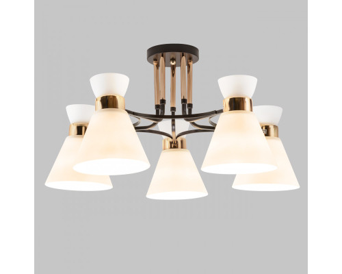 Потолочная люстра IMEX MD.5692-5-S-COFFEE+FGD Потолочная люстра IMEX MD.5692-5-S-COFFEE+FGD