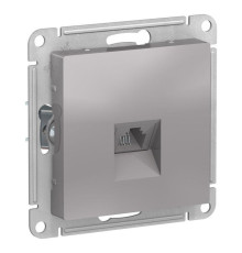 Розетка телефонная RJ11 Systeme Electric AtlasDesign алюминий ATN000381