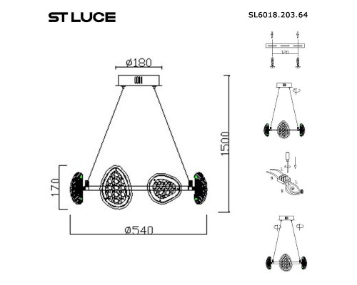 Подвесной светодиодный светильник ST Luce Enigma SL6018.203.64 Подвесной светодиодный светильник ST Luce Enigma SL6018.203.64