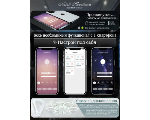 Подвесной светодиодный светильник Natali Kovaltseva Smart Нимбы Led Lamps 81251 Подвесной светодиодный светильник Natali Kovaltseva Smart Нимбы Led Lamps 81251