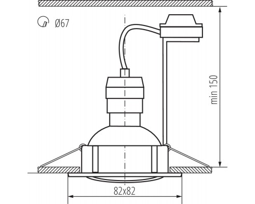 Точечный светильник (в комплекте 3 шт.) Kanlux TRIBIS II L W 23849