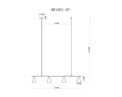 Подвесной светильник MyFar Milla MR1001-4P