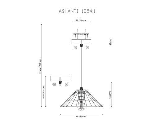 Подвесной светильник Lucia Tucci Ashanti 1254.1 Подвесной светильник Lucia Tucci Ashanti 1254.1