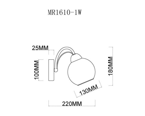 Бра MyFar Marsel MR1610-1W