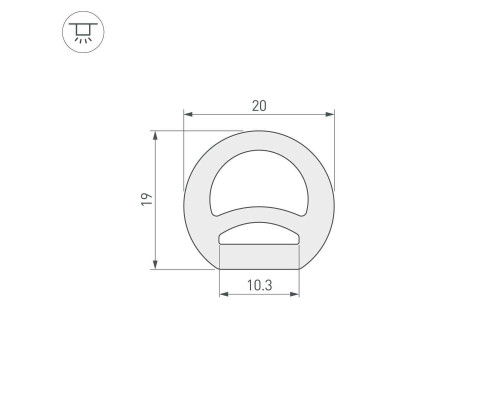 Профиль Arlight WPH-Flex-D20-Top-S10-5m White 040272 Профиль Arlight WPH-Flex-D20-Top-S10-5m White 040272