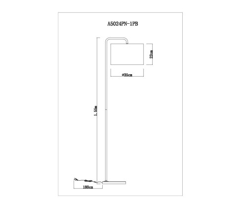 Торшер Arte Lamp Rupert A5024PN-1PB Торшер Arte Lamp Rupert A5024PN-1PB