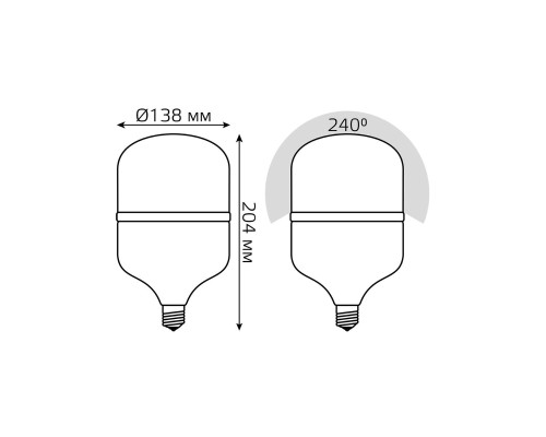 Лампа светодиодная Gauss E27 50W 4000K матовая 63225 Лампа светодиодная Gauss E27 50W 4000K матовая 63225