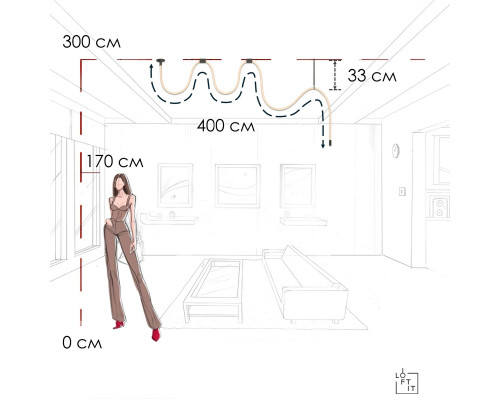 Потолочный светильник LOFT IT Thread 10388B Black Потолочный светильник LOFT IT Thread 10388B Black