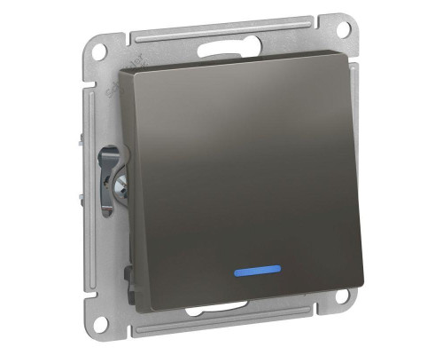 Переключатель одноклавишный проходной Systeme Electric AtlasDesign 10A 250V с подсветкой сталь ATN000963 Переключатель одноклавишный проходной Systeme Electric AtlasDesign 10A 250V с подсветкой сталь ATN000963