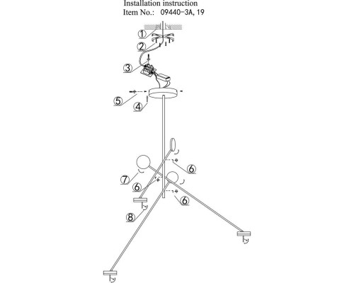 Подвесная светодиодная люстра Kink Light Некси 09440-3A,19(4000K)