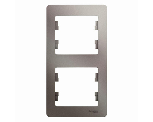 Рамка 2-постовая Systeme Electric Glossa платина GSL001206 Рамка 2-постовая Systeme Electric Glossa платина GSL001206