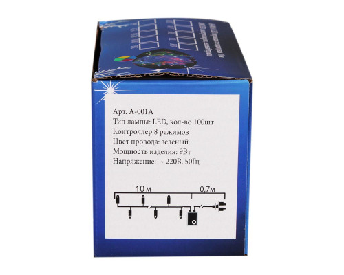 Cветодиодная гирлянда Sneha нить 230V теплый белый 8 режимов A-001A LED WW Cветодиодная гирлянда Sneha нить 230V теплый белый 8 режимов A-001A LED WW