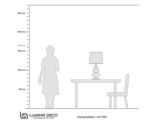 Настольная лампа Lumina Deco Briston LDT 303 PR+WT Настольная лампа Lumina Deco Briston LDT 303 PR+WT