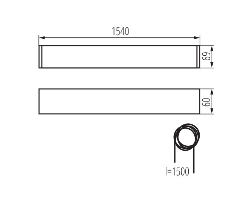 Подвесной линейный светильник Kanlux ALIN 4LED 1X150-W 27422 Подвесной линейный светильник Kanlux ALIN 4LED 1X150-W 27422