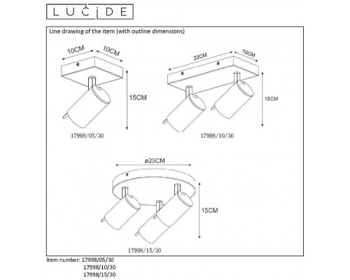 Спот Lucide Grony 17998/10/30